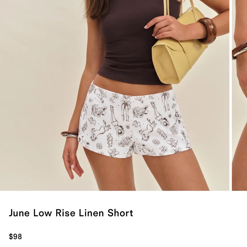 Reformation June Linen Shorts